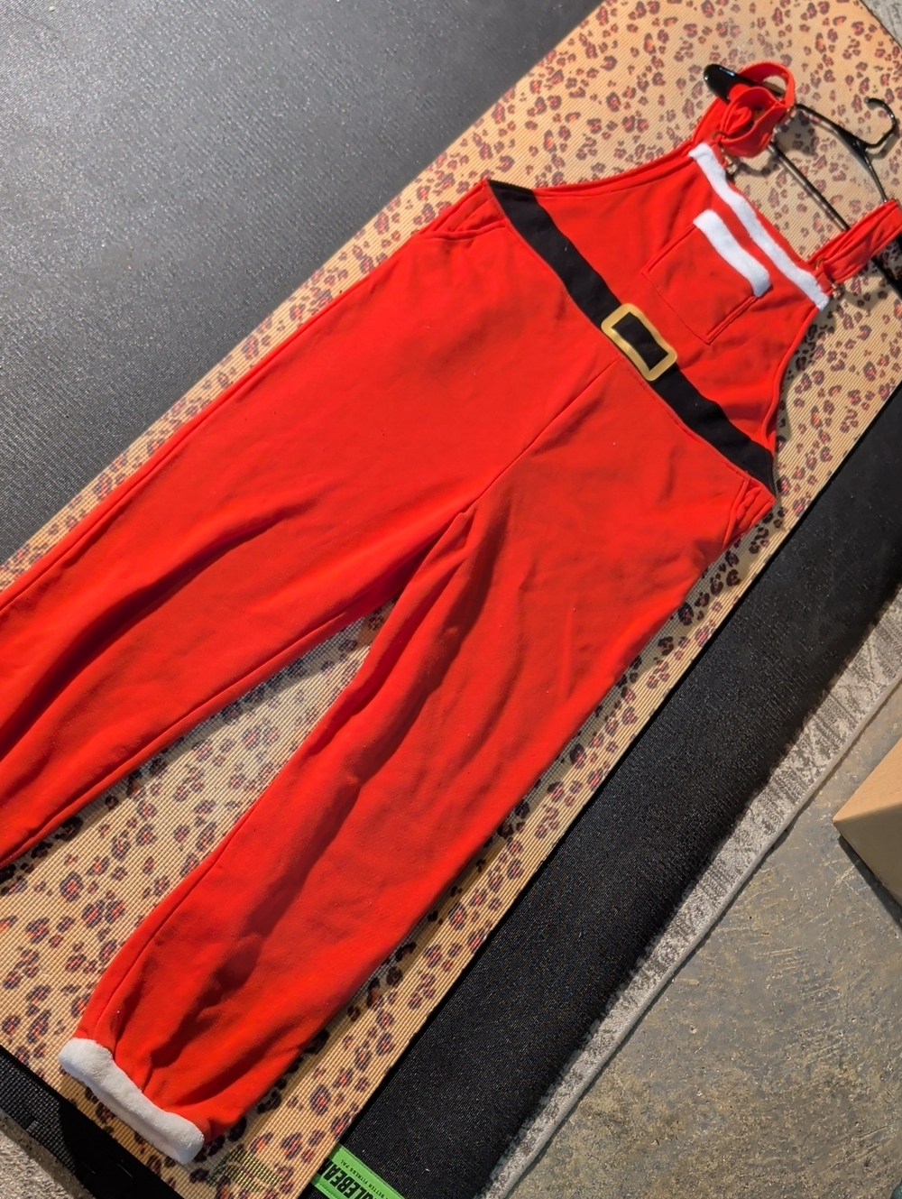 Happy Hour By Tipsyelves Santa Overalls Women's Large